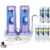 2 Stage Countertop Drinking Water Filtration System Removes Chlorine, Transparent Housing and Yearly Supply (2 extra) CTO & (3 extra) PP Sediment Cartridges 5 Micron, Meets NSF Standards & Regulations