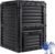JupiterForce Garden Compost Bin 80 Gallon (300 L) from BPA Free Material, Large Composting Bin Outdoor Composter with Gloves, Easy Assembling, Fast Creation of Fertile Soil, Lightweight, Black
