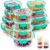 34pcs Glass Food Storage Containers with Lids Set, Airtight Glass Meal Prep Containers (17 Containers & 17 Lids), Leak Proof Lunch Container BPA-Free, Microwave, Oven, Freezer, Dishwasher Safe-Green