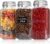 ComSaf 3-Pack 78oz Large Square Airtight Glass Jars for Bulk Food, Holds a 4lb Bag of Sugar or 5lb of Rice, Wide Mouth Canister for Flour, Coffee & Pantry Organization