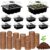 ZeeDix 10 Set Seed Starter Tray Kits, 10 Pack Seed Trays with 150 Pack Coco Coir Pellets, Adjustable Humidity Germination Tray with Dome Lids for Indoor Plants, Mini Greenhouse for Vegetables Garden