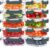 KOMUEE 10 Packs 22 oz Glass Meal Prep Containers, Glass Food Storage Containers with Lids, Airtight Lunch Boxes BPA Free, Microwave and Freezer Safe