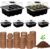 ZeeDix 6 Set Seed Starter Tray Kits, 6 Pack Seed Trays with 90 Pack Coco Coir Pellets, Adjustable Humidity Germination Tray with Dome Lids for Indoor Plants, Mini Greenhouse for Vegetables Garden