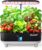 Growell Hydroponics Growing System Kit, 16 Pods, Vertical 8L Indoor Gardening System for Herb Vegetable Fruit, Hydro Garden with LED Grow Light, Smart Water Circulation, 3 Light Modes & 2 Timer, Black