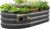 KING BIRD Raised Garden Bed Kit 2026 Upgraded 10-Minute Assembly Galvanized Planter Garden Box Outdoor for Gardening, Vegetables, Flowers, 47x24x12 in, Dark Grey