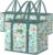 BALEINE 3Pk Reusable Grocery Bags, Foldable Shopping Bags for Groceries with Reinforced Bottom & Handles (Spring Stroll)