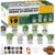 Meekear 10 Herb Seeds Garden Starter Grow Kit with White Pots, Markers, Nutritional Soil, Watering, Herb Clipper, Complete Indoor Potted Plant Growing Set for Kitchen DIY