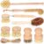 8 Pcs Bamboo Dish Brush Dish Washing Scrub Bottle Brush Wooden Palm Pot Brush Cleaning Scrubbers with Natural Sisal Bristles Long Handle for Pots Pans, Bottle, Sink, Vegetables, Household Cleaning