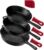 Cuisinel Cast Iron Skillet Set – 8″ + 10″ + 12″-Inch Pre-Seasoned Frying Pans + Silicone Handle Grip Covers – Indoor/Outdoor, Oven, Grill, Stove, BBQ, Fire, Induction Safe Kitchen and Camping Cookware