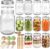 Wide Mouth Mason Jars 32 oz, 12 Pack Quart Canning Glass Jars with Embossed Measuring Markings & Airtight Lids – for Pickling, Fermenting, Meal Prep, Food Storage, Pantry Organization & DIY Gifts