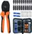 ECO-WORTHY Solar Crimper Tool Kit 13 PCS Solar Tools – a Crimper, 10 Pairs of Solar Connectors, 2 Pairs of Solar Connector Spanner Wrench for Solar Panel Cable Assembly and Installation