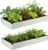 Foxlang 8x4x1ft(2 PCS) Galvanized Raised Garden Bed,Outdoor Planter Box Metal Patio Kit Planting Bed for Vegetables Flowers Herb,Silver
