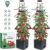 MQFORU 2 Packs Raised Garden Bed Tomato Planter with Trellis, 57″ Tomato Cages for Climbing Vegetables Plant, Self Watering Planters Box for Garden Pots for Patio Greenhouse Indoor Outdoor（2PCS）
