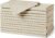 Amazon Basics Reusable Stain and Wrinkle Resistant Cloth Napkins, 17 x 17 inches, Beige, 12-Pack