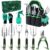 Garden Tools Set – Rust-Proof Aluminum Gardening Tools Set with Organizer Handbag, Durable Garden Tool Set – Gardening Gifts for Women and Men