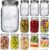 WELLIFE Wide Mouth Mason Jars, 12 Pack Mason Jars 32 oz for Pickling, Canning, Fermenting and Food Storage, Microwave & Dishwasher Safe