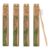 Brush with Bamboo Toothbrush with Plant-Based Bristles – 4 Pack