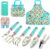 Garden Tools Set WANCHI 10 Piece Heavy Duty Floral Garden Tool Set Gardening Gifts for Women Men Birthday Rust-Proof Aluminum Garden Hand Tools Gardening Kit with Tote Bag Apron Glove