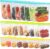 SPLF 24 Pack Reusable Food Storage Bags Dishwasher Microwave Safe, BPA Free Reusable Freezer Bags, Silicone Free Containers for Meal Prep, Fridge Kitchen Organization – 8 Gallon 8 Sandwich 8 Snack