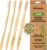 Gondola Organic Bamboo Toothbrushes Adults – 4 Pack – Soft Bristles for Sensitive Gums – Bamboo Toothbrush for Adults – Gentle Cleaning – Wellness Essentials Manual Toothbrush for Home & Travel