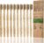 10 Count Bamboo Toothbrush (Soft+Medium) Charcoal Toothbrushes, Natural Wood Toothbrush, Reusable Travel Toothbrushes