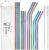 Hiware 12-Pack Rainbow Metal Straws Reusable with Case – Stainless Steel Drinking Straws for 30oz and 20oz Tumblers Dishwasher Safe, 2 Brushes Included