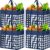 WOWBOX Reusable Grocery Bags,4-Pack, Foldable Reusable Shopping Tote Bags bulk with Reinforced Handles,Large Storage Bags with Water Resistant Coating for Groceries,Multipurpose,Blue-White