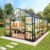 AMERLIFE 10x18x8.4 FT Polycarbonate Greenhouse with 4 Roof Vents & Rain Gutter, Heavy Duty Aluminum Greenhouse for Outdoor Garden Backyard, Black