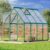 6X7 FT Greenhouse for Outdoors, Lockable Door and Ajustable Roof Vent, Polycarbonate Greenhouse with Water Gutter System, Aluminum Walk-in Greenhouses, for Backyard, Lawn (Green, 6×7 FT)