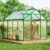 6×8 FT Greenhouse, Easy Assembly Aluminum Polycarbonate Greenhouses for Outdoors with Roof Vent, Large Aluminum Walk-in Greenhouse for Sunroom Patio, Backyard, Garden, Sliding Lockable Door, Green
