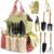 Gardening Tools Set of 10 – Complete Heavy Duty Garden Tools Set with Fashion Handbag – Durable Gardening Supplies Kit Ideal Garden Gifts for Women
