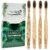 4 Count I Bamboo Toothbrush I Soft Bristles Best for Sensitive Gums I Charcoal I Vegan I Natural Wood I BPA Fee I Recyclable I Compostable I Biodegradable | Environmentally Friendly